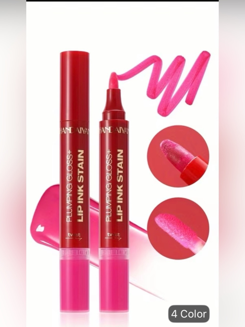 HANDAIYAN 2-in-1 PLUMPING LIP STAIN/GLOSS PEN - BRAND NEW in a sealed box!